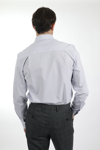 Hardy Amies Navy Check Shirt (Slim Fit)