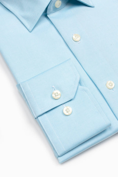 Hardy Amies Ice Blue Plain Oxford Shirt (Slim Fit) HA436SF