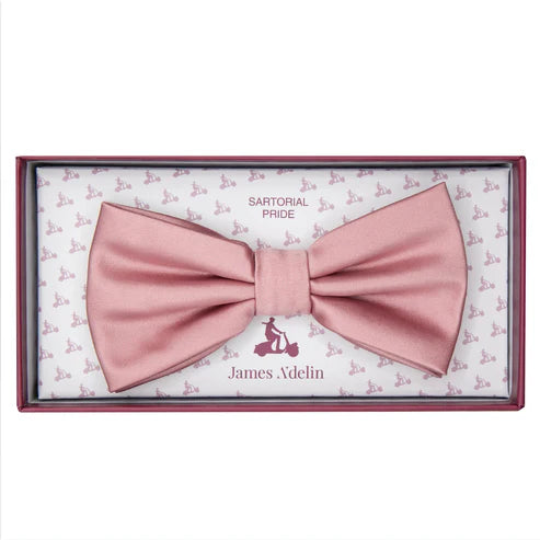 JASATIN DUST PINKJAMES ADELIN Luxury Satin Weave Pre Tied Bow Ties