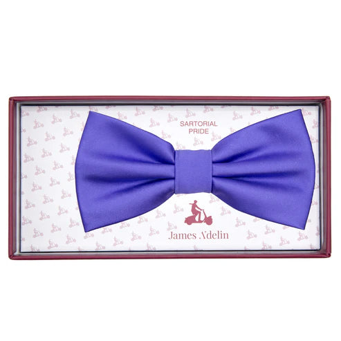 JASATIN PURPLE JAMES ADELIN Luxury Satin Weave Pre Tied Bow Ties