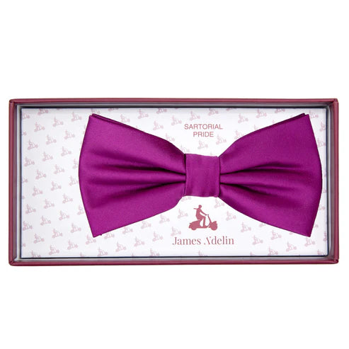 JASATIN MAGENTA JAMES ADELIN Luxury Satin Weave Pre Tied Bow Ties