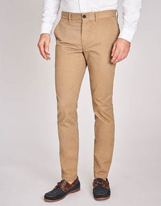 Ledger Peach Finish Fine Cotton Drill Slim Fit Chino Beige