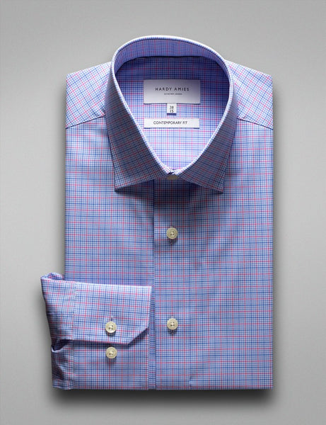 Hardy Amies HA393S Blue/Red Check ( Online Only )