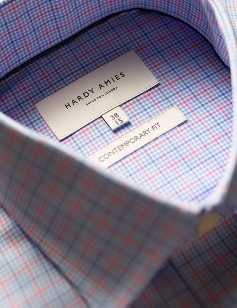 Hardy Amies HA393S Blue/Red Check ( Online Only )